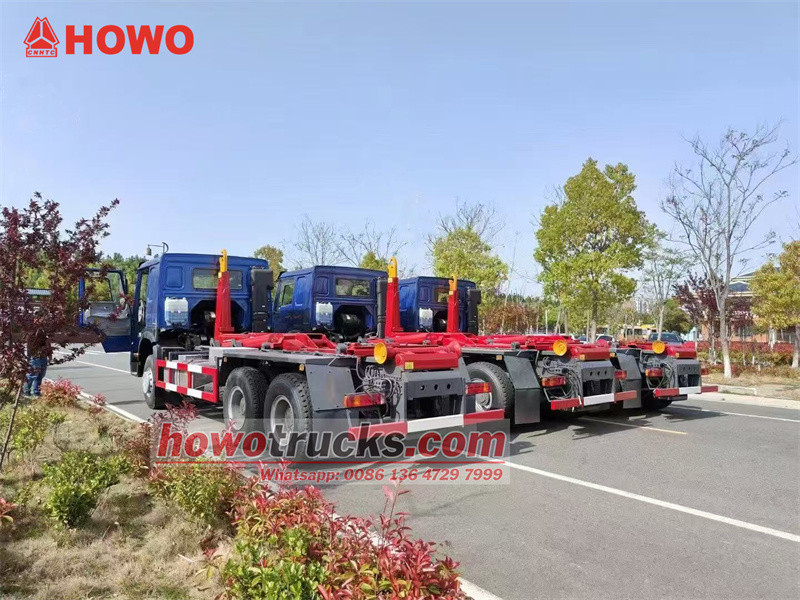 HOWO 6x4 roll off hook arm garbage truck