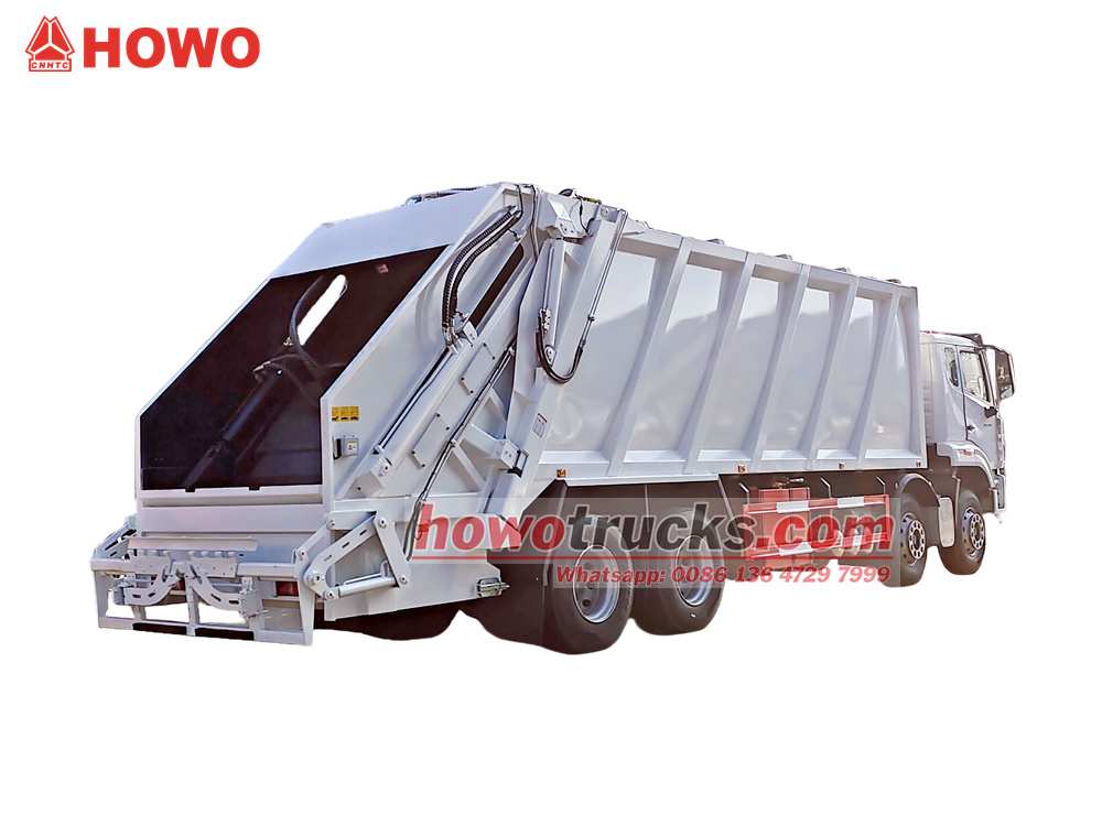 HOWO 371HP engine trash compactor truck