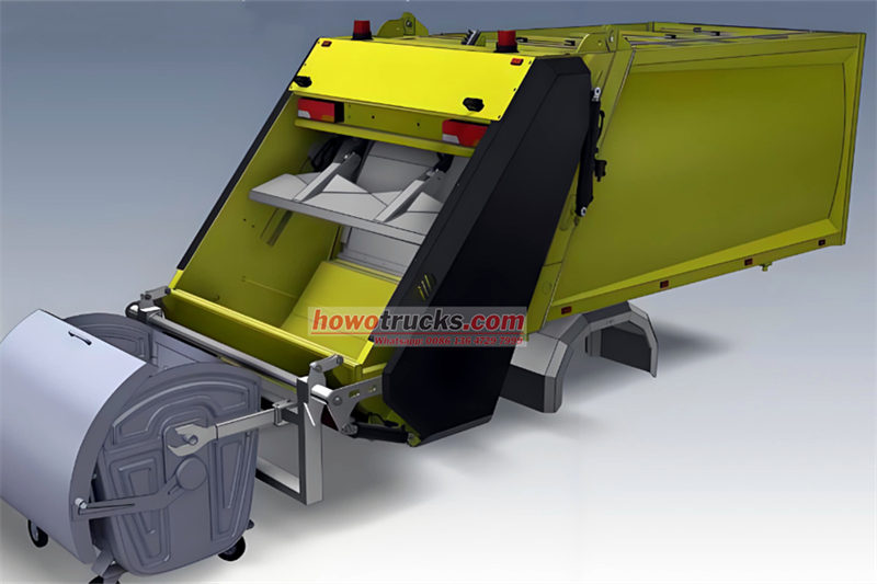 HOWO 6×4 rubbish compactor truck drawing