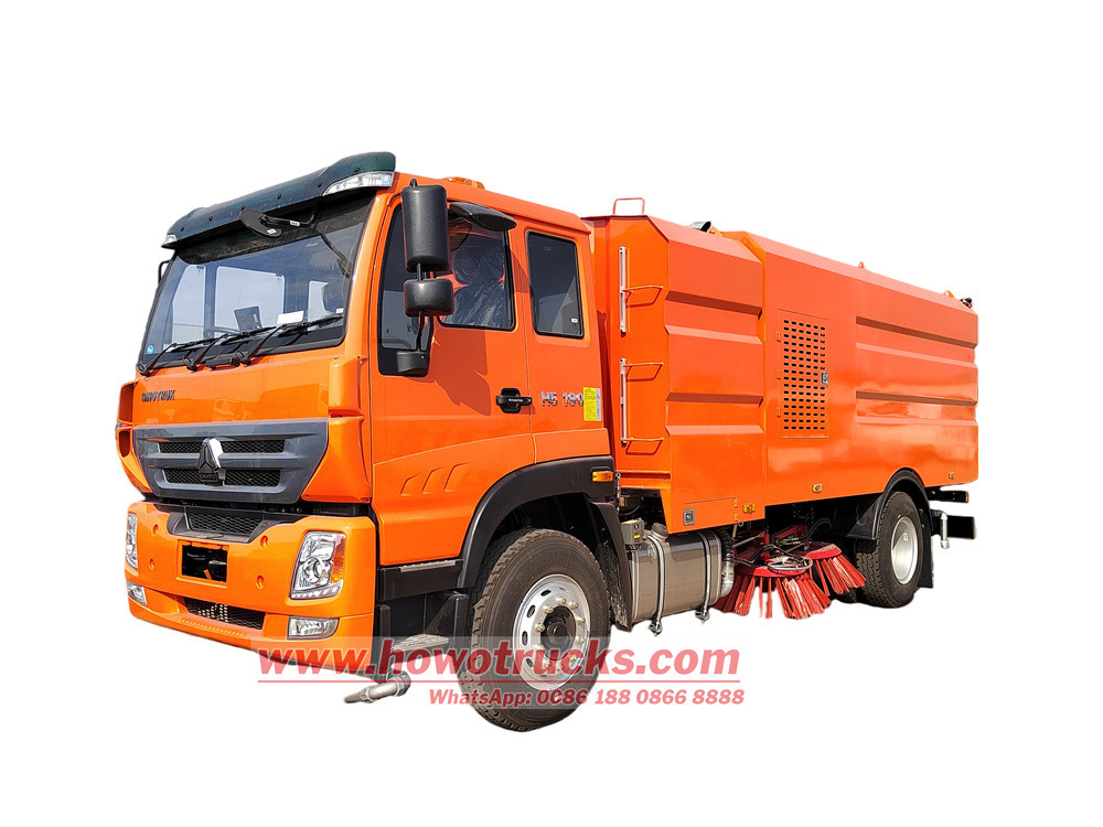 Howo 4x2 RHD road sweeper truck
