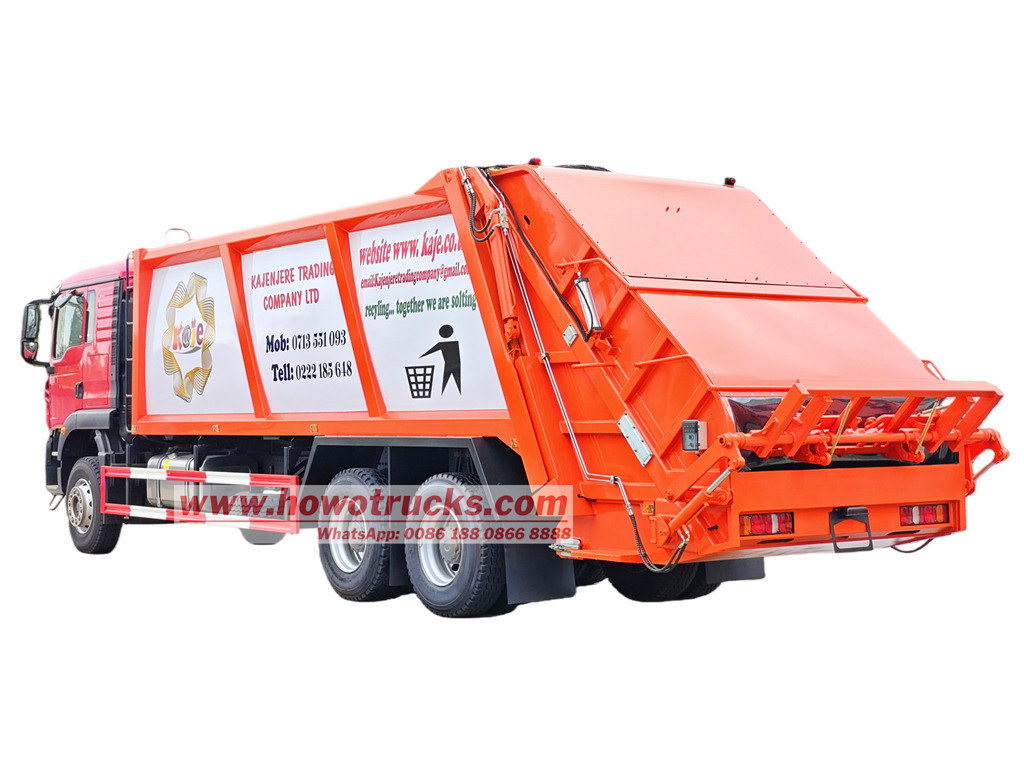 Howo 25cbm compact garbage truck