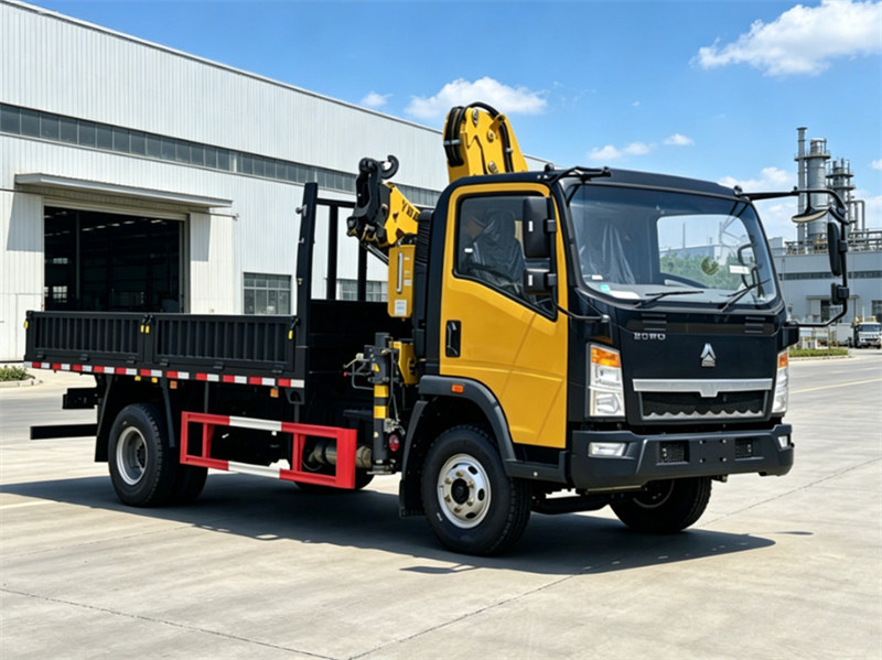 HOWO 5Ton truck mounted hydraulic lifting crane
