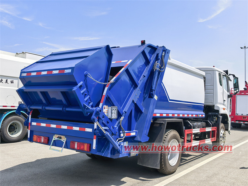 HOWO 14cbm rear lifting garbage truck