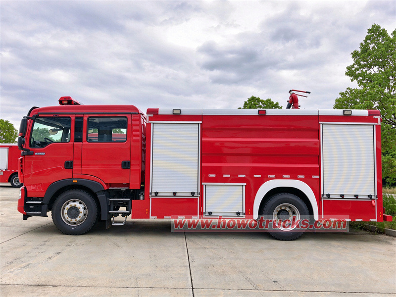 HOWO TX 4x2 double row water fire truck